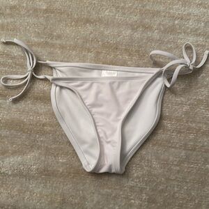 white bikini bottom
